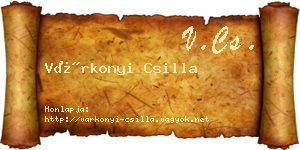 Várkonyi Csilla névjegykártya